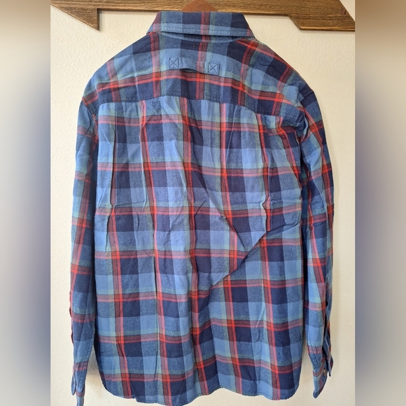 NWT Duluth Free Swingin' Plaid Flannel Relaxed Fit Collar Button Mens Size MT - Picture 5 of 5